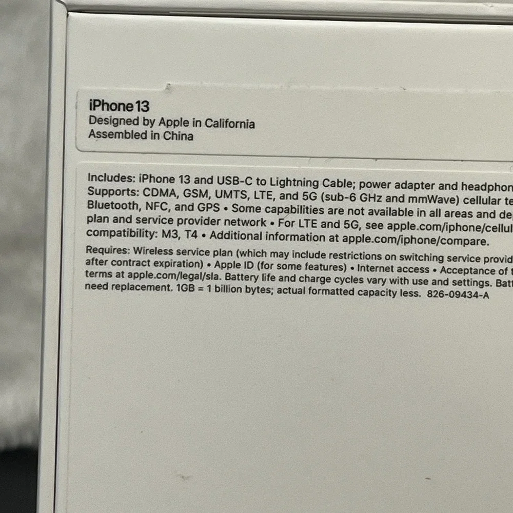 Apple iPhone 13 RED Edition 256 gb 2021 Original Packaging BOX ONLY